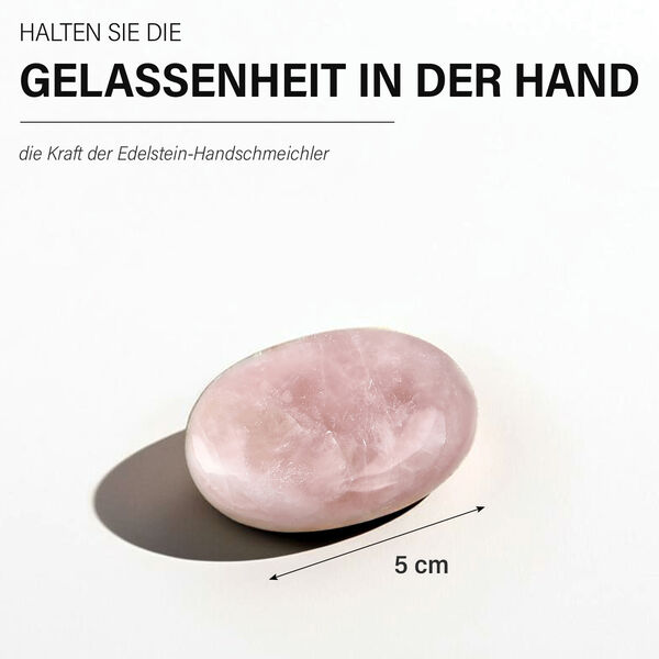3er Exklusives Geschenkset – Rosenquarz: Handschmeichler, Armband und Kugelschreiber mit Kristallkugel image number 3