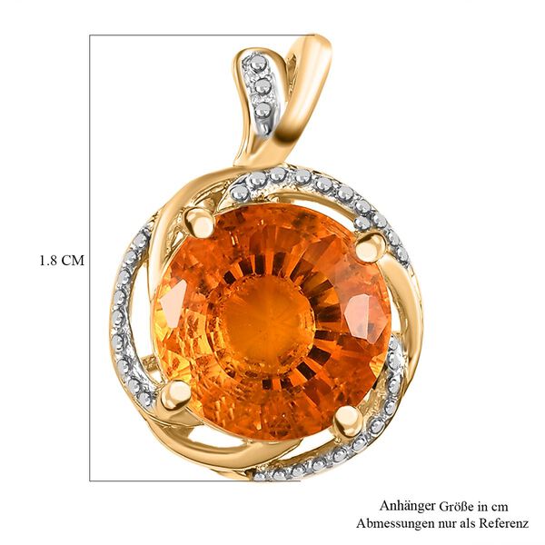 AA Serra Gaucha Citrin Anh&auml;nger, 925 Silber Gelbgold Vermeil, ca. 3.70 ct image number 6