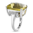 Ouro Verde-Quarz und Zirkon Ring 925 Silber platiniert  ca. 20,54 ct image number 4