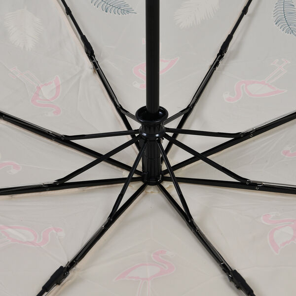 Farbwechsel-Regenschirm, Flamingo, Beige image number 7