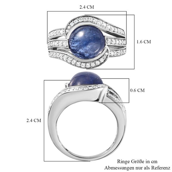 Tansanit und Zirkon Ring - 5,81 ct. image number 7
