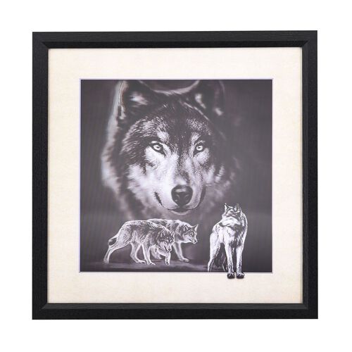Realistisches 5D Wolfs-Gemälde, Mehrfarbig image number 0
