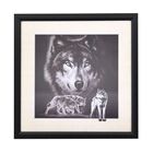 Realistisches 5D Wolfs-Gemälde, Größe 43,5x43,5x1,2 cm, Mehrfarbig