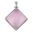 Royal Bali - Rosenquarz Anhänger, 925 Silber ca. 76.43 ct