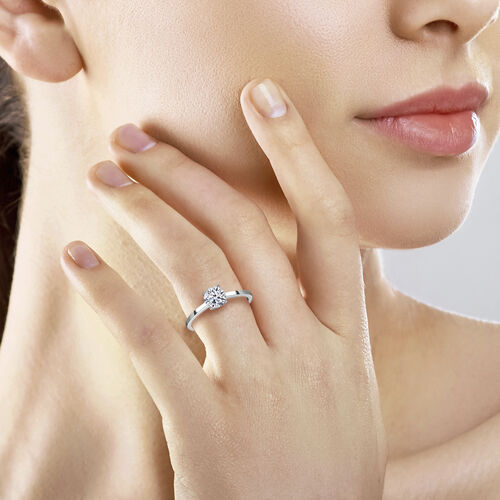 LUXURIANT DIAMOND- IGI zertifizierter SI-GH Labor Diamant Ring in 585 Weißgold- 1 ct. image number 7