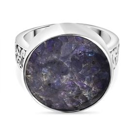 Tansanit-Matrix Ring Messing (Größe 18.00) ca. 8,15 ct