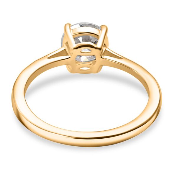 Moissanit Ring, 925 Silber vergoldet - 0,94 ct. image number 6