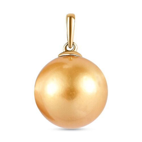 AAA Goldene Südsee Perle Anhänger 750 Gold image number 0
