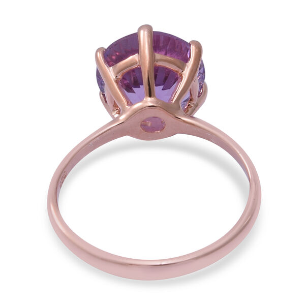 Rose De France Amethyst Solitär Ring 925 Silber Rosevergoldet image number 4