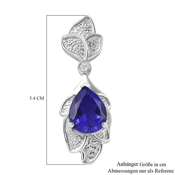 Tansanit-Farbe Quarz und Zirkon Ohrringe - 2,56 ct. image number 6