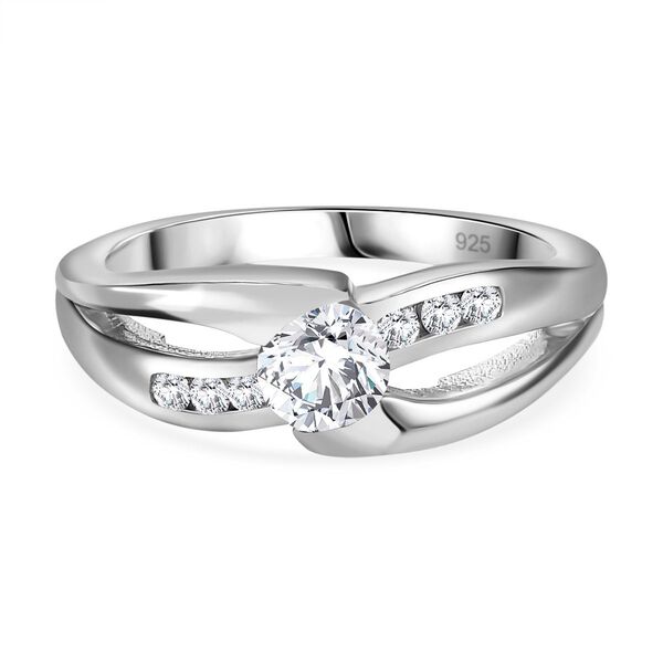 Moissanit Ring, 925 Silber rhodiniert - 0,62 ct image number 0