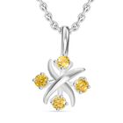 Designer Inspiriert XOXO Gelber Zirkonia Schmuckset 925 Silber und Edelstahl