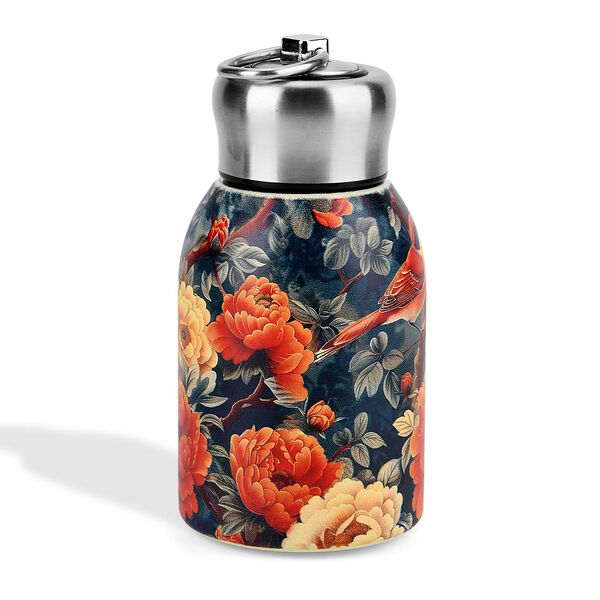 LIVMORE Edelstahl Trinkflasche 260 ml ca. 14 cm Blauer Vogel Blau image number 5