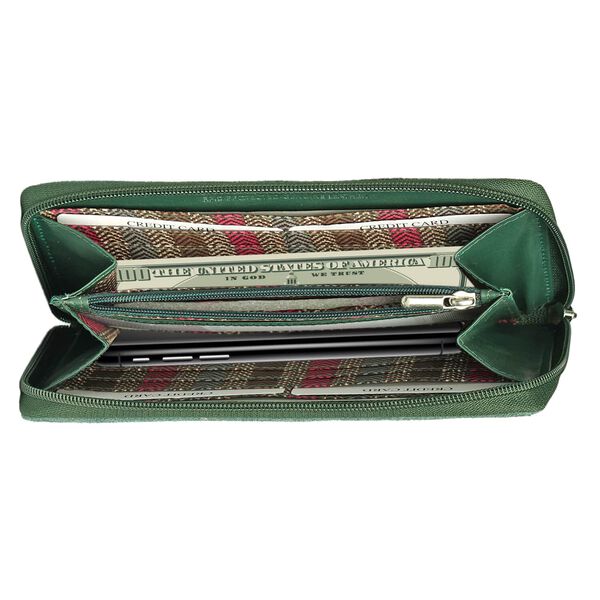 Echtleder Brieftasche mit RFID-Schutz, dunkelgr&uuml;n image number 4