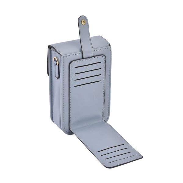 Crossbody Tasche mit RFID Schutz, 10,6x17,6x5cm, Riemen 117cm, blau image number 6