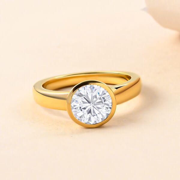 Nat&uuml;rlicher, wei&szlig;er Zirkon-Ring - 2,36 ct. image number 2