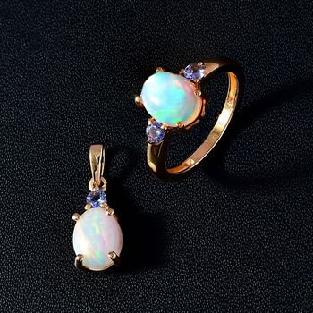 AA &auml;thiopisches Welo Opal und Tansanit-Schmuckset - 2,67 ct.