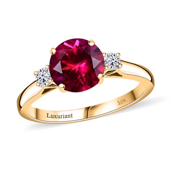 AAA Lab Created Bixbit, Lab Grown Diamant Ring 417 Gold (Größe 16.50) ca. 3,45 ct image number 0
