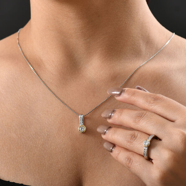 Zweifarbiges Moissanit Schmuckset - 1,76 ct. image number 3