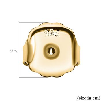 Gr&ouml;&szlig;er Ohrring-Verschluss, Silber vergoldet