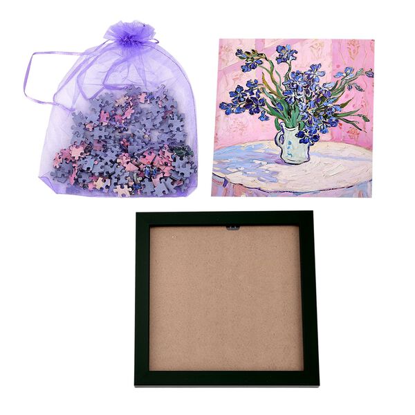 LIVMORE DIY Bilderrahmen Puzzle Bastelset, 169 Teile, Blumenstrau&szlig;, 18,1x13x18,1cm, Rosa image number 5