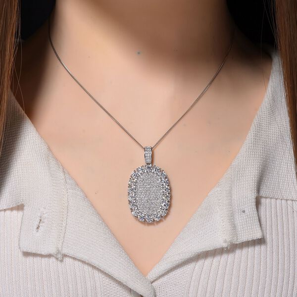 Moissanit Schmuckset 925 Silber rhodiniert ca. 5,99 ct. image number 1