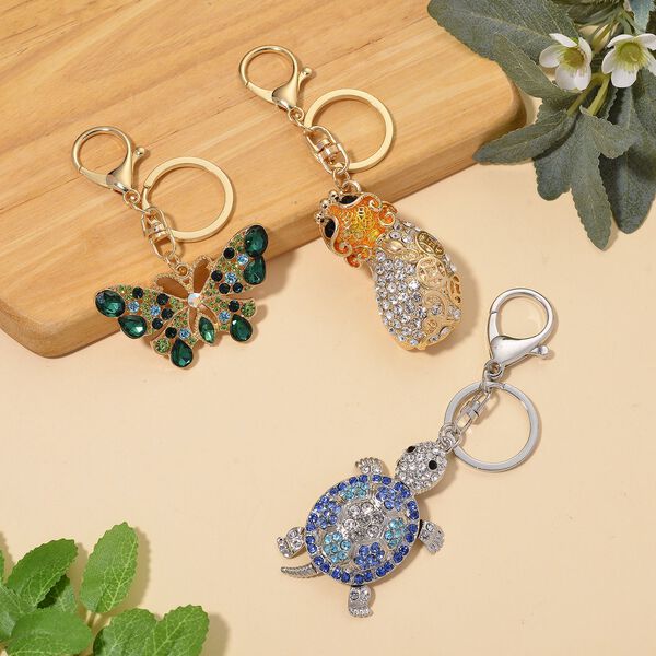 Wei&szlig;er Kristall Schmuckset Legierung, Legierung emailliert, Legierung Gelb image number 1