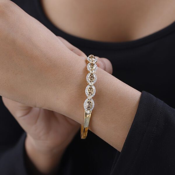 AA natürlicher, goldener Tansanit und Zirkon-Armreif - 4,37 ct. image number 3