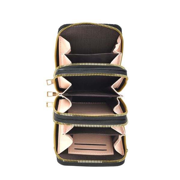 Moderne Umhängetasche mit RFID-Schutz, schwarz image number 3