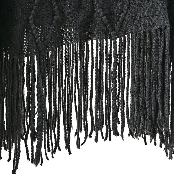 LA MAREY - Poncho mit Quasten, Beige image number 4