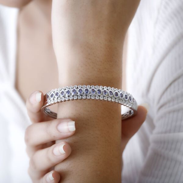 Tansanit und Zirkon Armreif - 4,38 ct. image number 3