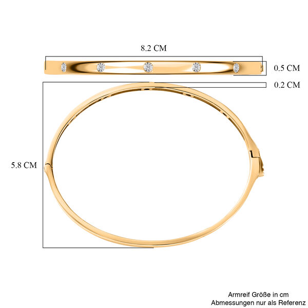 EverTrue 19cm Armreif mit Diamantakzenten, Goldton image number 6