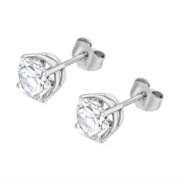 LUXURIANT VS-EF Labor Diamant Ohrringe in 585 Wei&szlig;gold - 3 ct. image number 6