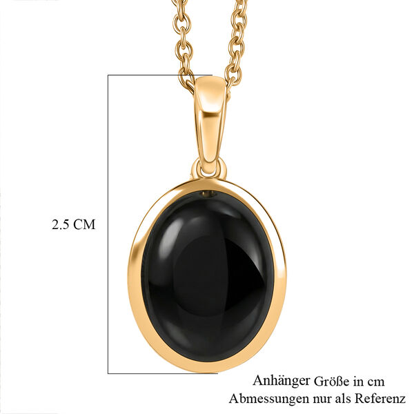 EverTrue AA schwarzer Glasachat Anh&auml;nger mit 50cm Kette - 6 ct. image number 6