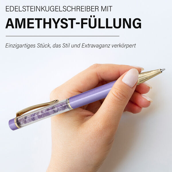 3er Exklusives Geschenkset – Soladith: Handschmeichler, Armband und Kugelschreiber mit Kristallkugel image number 2