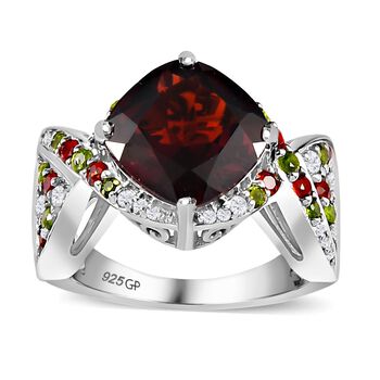 GP Italian Garden Kollektion - Mosambik Granat und Multi-Edelstein-Ring - 5,63 ct.