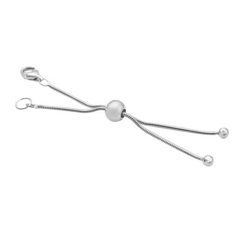 Verlängerungskette Karabinervcerschluss, 925 Silber rhodiniert image number 1