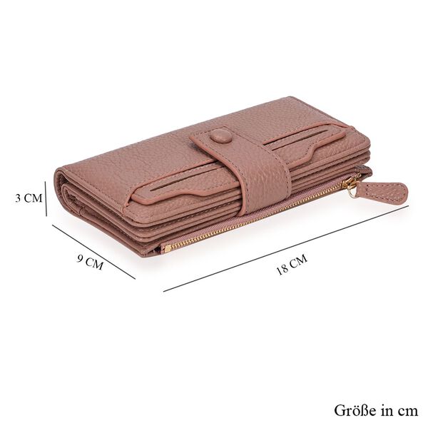 Brieftasche mit RFID-Schutz, 18x3x9cm, Rosa image number 8