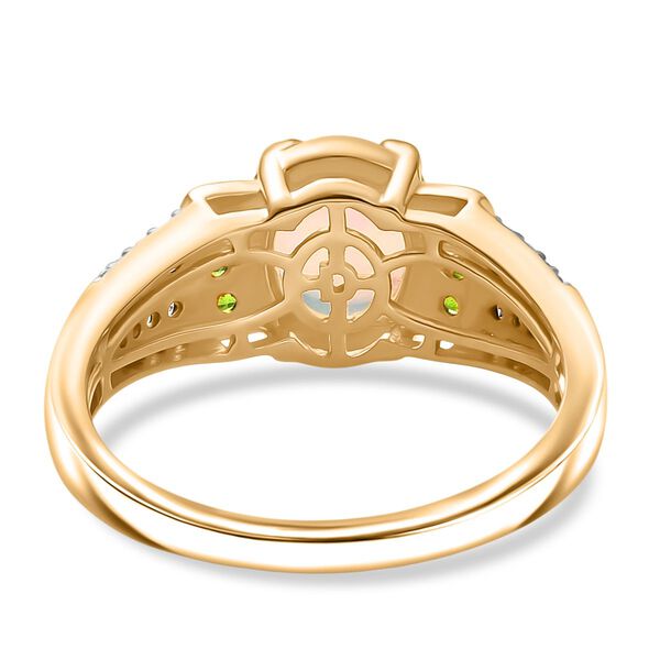 D'Joy AA nat&uuml;rlicher, &auml;thiopischer Welo Opal, Chromdiopsid und Zirkon Ring - 1,71 ct. image number 6