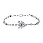 GP Art Deko Kollektion - Moissanit Armband, ca. 19 cm, 925 Silber platiniert, ca. 2.27 ct