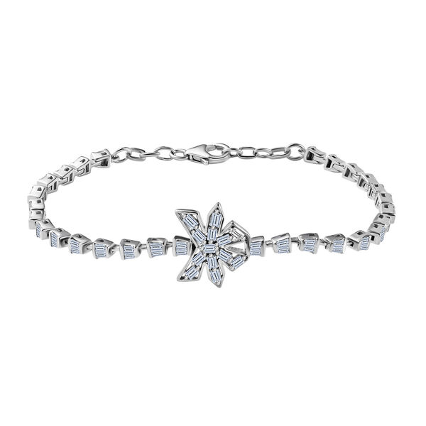GP Celestial Dream Kollektion- EF Moissanit und Kanchanaburi blaues Saphir-Armband, 19cm- 2,27 ct. image number 0