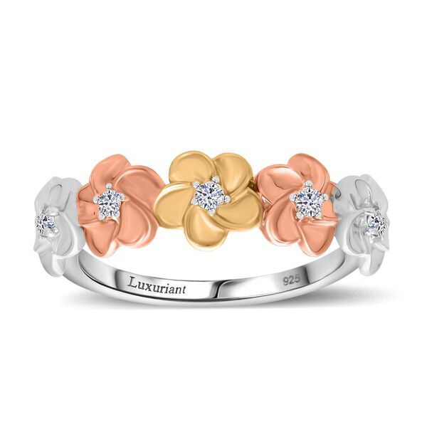 LUXURIANT 0,15 ct. SI-GH Labor Diamant dreifarbiger Ring image number 2