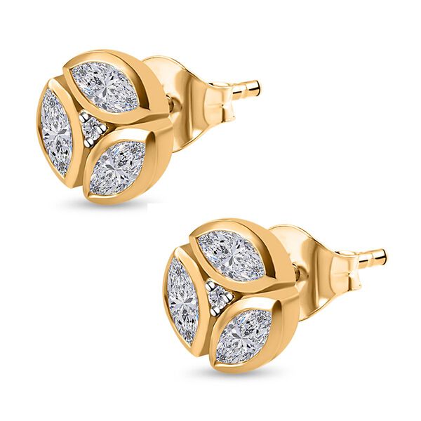 Moissanit Ohrringe, ca. 0,79 ct. image number 4