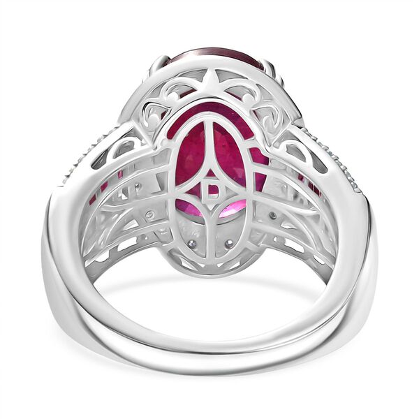 D'Joy AA Afrikanischer Rubin und Moissanit Ring - 11,44 ct. image number 6