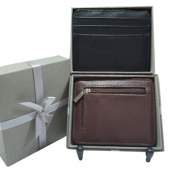 Die Magische Geldb&ouml;rse - 2er-Set Geldb&ouml;rse mit RFID Schutz, Schwarz und Braun