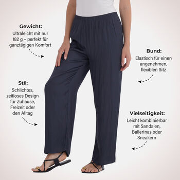 Damen Hose, Dunkelblau, Taille 32&ndash;48 cm, L&auml;nge 104 cm