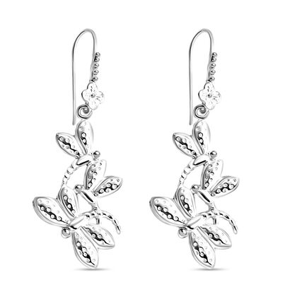 Royal Bali - 925 Silber Libelle Ohrringe 5,70g