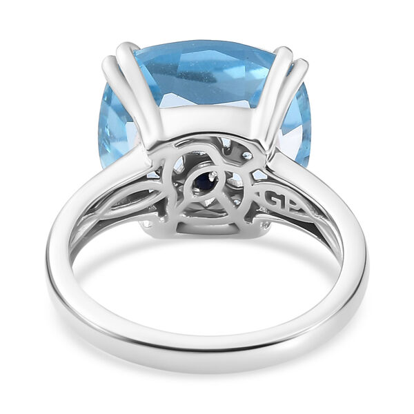 GP Celestial Dream Kollektion - Himmelblauer Topas, Zirkon und Kanchanaburi blauer Saphir-Ring - 12,86 ct. image number 5
