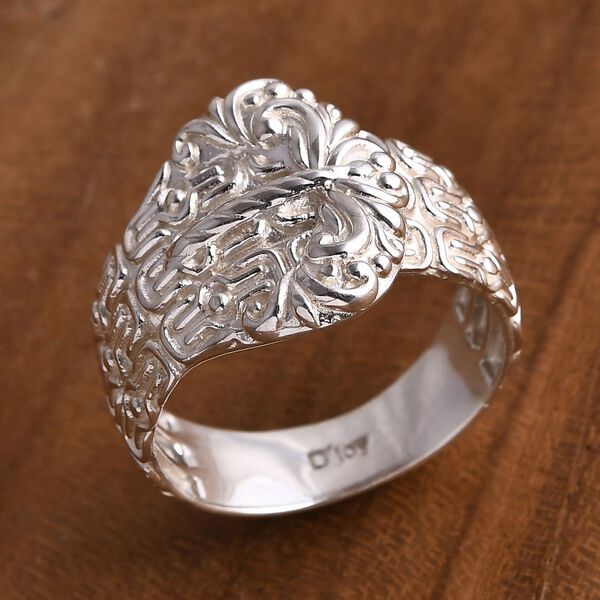 Royal Bali - D Joy 925 Silber Borobudur Schnalle Ring (Gr&ouml;&szlig;e 18.00) ca. 6,34g image number 1