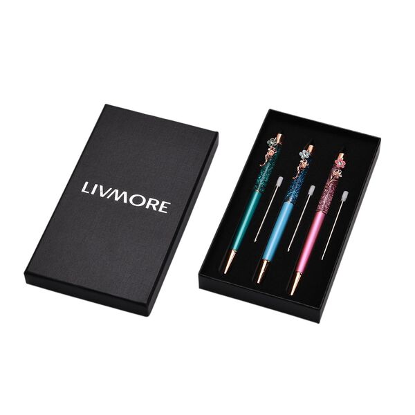 LIVMORE 3er-Set Kugelschreiber mit 3 blauen Tinten und Geschenkbox, Petrol, blau und rosa, 14x1cm image number 5